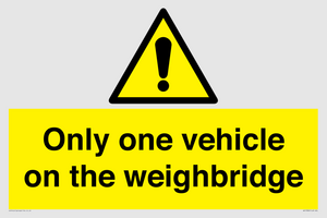 Only one vehicle on weighbridge